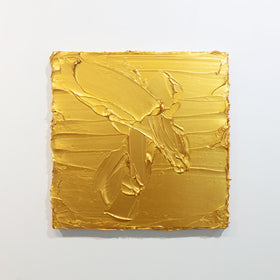 A golden textured painting by Teodora Guererra.